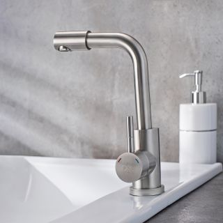 Смеситель для раковины РМС SUS124-001F-3 нержавеющая сталь